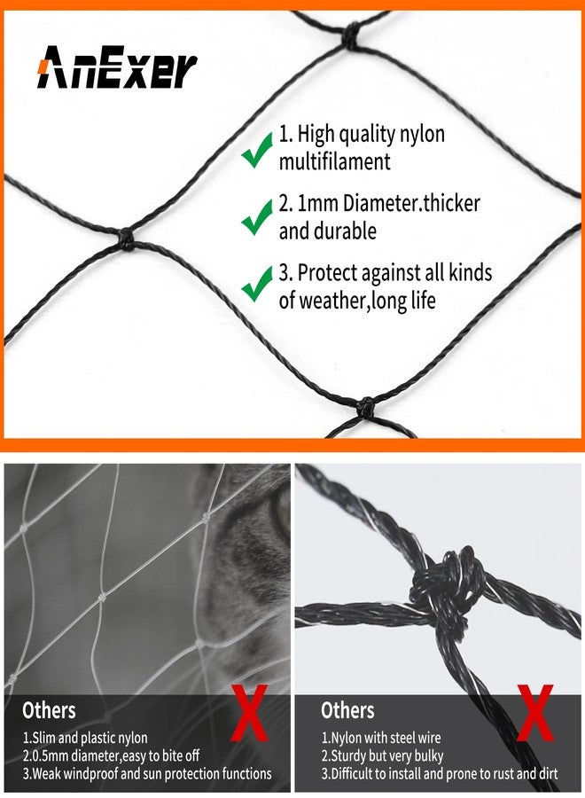 AnExer Cat Balcony Nets, Pets Anti-Fall Mesh Fence Safety Net, Transparent Nylon Pet Mesh Fence Anti-Fall Netting for Balcony Window Stairs Patio - Image 3
